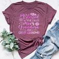 Blessed To Be Called Mom Grandma And Great Grandma Flower Bella Canvas T-shirt Heather Maroon