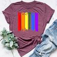 Boston Massachusetts Lgbtq Gay Pride Rainbow Skyline Bella Canvas T-shirt Heather Maroon