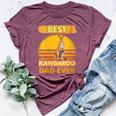 Boys Best Kangaroo Dad Ever Father's Day Kangaroo Bella Canvas T-shirt Heather Maroon