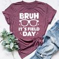 Bruh It's Filed Day Field Trip Boys Girls Sunglasses Fun Day Bella Canvas T-shirt Heather Maroon