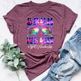Bruh We Out Summer Sped Teacher Life Sunglasses Tie Dye Bella Canvas T-shirt Heather Maroon
