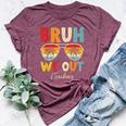 Bruh We Out Sunglasses Happy Last Day Of School Teacher Bella Canvas T-shirt Heather Maroon