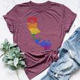 California Lgbtq Gay Lesbian Pride Rainbow Flag Bella Canvas T-shirt Heather Maroon