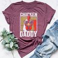 Chicken Daddy Rooster Farmer Fathers Day For Men Bella Canvas T-shirt Heather Maroon