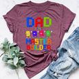 Dad Of The Master Builder Birthday Boy Girl Blocks Birthday Bella Canvas T-shirt Heather Maroon