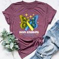 Down Syndrome Awareness Butterfly Down Syndrome Support Bella Canvas T-shirt Heather Maroon