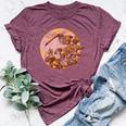 Dragonfly And Mushrooms Cottage Core Bella Canvas T-shirt Heather Maroon