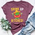 Drink Up Bitches Cinco De Mayo Tequila Bella Canvas T-shirt Heather Maroon