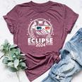 Eclipse 2024 Totally Texas Armadillo Eclipse Bella Canvas T-shirt Heather Maroon