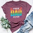 Free Dad Hugs Gay Rainbow Pride Lgbtq Proud Father Daddy Bella Canvas T-shirt Heather Maroon