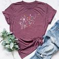 Fun Sewing Dandelion Flowers Using Sewing Elements Quilting Bella Canvas T-shirt Heather Maroon