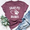 Fun Shar Pei Mama Pet Lover Apparel Dog Shar-Peis Mom Bella Canvas T-shirt Heather Maroon