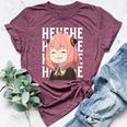 Emotion Smile Hi A Cute Girl For Family Holidays Bella Canvas T-shirt Heather Maroon