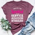 Service Advisor Wife Wedding Anniversary Bella Canvas T-shirt Heather Maroon