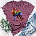 Gay Wolf Pride Lgbtq Rainbow Bella Canvas T-shirt Heather Maroon