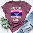 Genderfluid Omnisexual Iconic Pride Flag Genderqueer Queer Bella Canvas T-shirt Heather Maroon