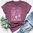 Girls Ghost Hunting Female Paranormal Investigator Bella Canvas T-shirt Heather Maroon