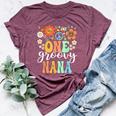 Groovy Nana Retro Grandma Birthday Matching Family Party Bella Canvas T-shirt Heather Maroon