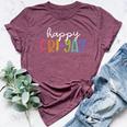 Happy Fri-Yay Friday Teacher Life Happy Friday Weekend Bella Canvas T-shirt Heather Maroon