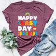 Happy Last Day Of 3Rd Grade Rainbow Teacher Student Bella Canvas T-shirt Heather Maroon