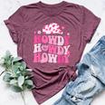 Howdy Southern Western Girl Country Rodeo Cowgirl Disco Bella Canvas T-shirt Heather Maroon