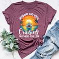 Husband Wife Cruising Partners For Life Cruise Vacation Bella Canvas T-shirt Heather Maroon