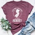 I'm Not Yelling I'm From New Jersey State Map Pride Bella Canvas T-shirt Heather Maroon