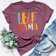 Ivf Mama Rainbow Ivf Mom Groovy Transfer Day Bella Canvas T-shirt Heather Maroon