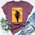 Japanese Ghost Samurai Vintage Fighter Bella Canvas T-shirt Heather Maroon