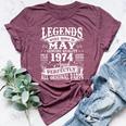 Legends Since May 1974 Vintage 50Th Birthday Women Bella Canvas T-shirt Heather Maroon