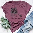 A Little Feral Raccoon With Moon Animal Raccoon Trash Panda Bella Canvas T-shirt Heather Maroon