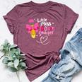 Little Miss 100 Days Smarter 100Th Day Of School Girls Kid Bella Canvas T-shirt Heather Maroon