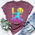 I Love Softball- Pitcher Cute N Girl Women Bella Canvas T-shirt Heather Maroon