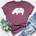 Mama Rhino Animal Father Mother Day Cute Son Daughter Bella Canvas T-shirt Heather Maroon