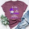 In May We Wear Purple Lupus Awareness Month Gnome Daisy Bella Canvas T-shirt Heather Maroon