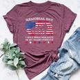 Memorial Day Usa Flag In My Heart Forever Remembrance Dad Bella Canvas T-shirt Heather Maroon