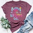 Mimi Of The Birthday For Girl Tie Dye Colorful Bday Girl Bella Canvas T-shirt Heather Maroon