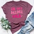 In My Mimi Era Baby Announcement For Grandma Mother's Day Bella Canvas T-shirt Heather Maroon