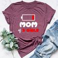 Mom Of 2 Girls 2 Daughters Mommy Of Two Girls Mother Bella Canvas T-shirt Heather Maroon