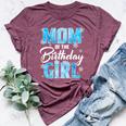 Mom Of The Birthday Girl Family Snowflakes Winter Party Bella Canvas T-shirt Heather Maroon