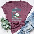 Mom Lab Tech Tired Busy Exhausted Saying Bella Canvas T-shirt Heather Maroon