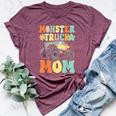 Monster Truck Mom Groovy Truck Lover Mom Female Bella Canvas T-shirt Heather Maroon