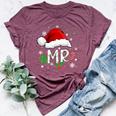 Mr And Mrs Santa Couple Wife Husband Matching Ugly Christmas Bella Canvas T-shirt Heather Maroon