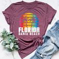 Original Dania Beach Retro Sunset Fl Beach Lifestyle Dania Bella Canvas T-shirt Heather Maroon