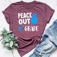 Peace Out 12Th Grade Graduation Last Day School Student Bday Bella Canvas T-shirt Heather Maroon