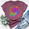 Peace Out First Grade Cute Tie Dye Last Day Of 1St Grade Bella Canvas T-shirt Heather Maroon