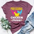 Professional Chicken Chaser Chickens Farming Farm Bella Canvas T-shirt Heather Maroon