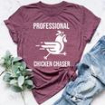 Professional Chicken Chaser Farmer Chicken Farm Bella Canvas T-shirt Heather Maroon