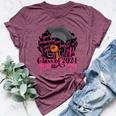 Proud Afro Black Girl Woman Graduation Class Of 2024 Bella Canvas T-shirt Heather Maroon