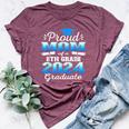 Proud Mom Of 2024 8Th Grade Graduate Family Middle School Bella Canvas T-shirt Heather Maroon